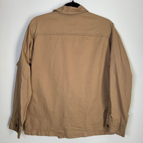 Lucky Brand Field Jacket Medium Khaki Snap Button Utility Lightweight Coat - Picture 6 of 13